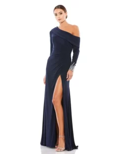 Cassandra Stone By Mac Duggal 12231A Asymmetric Neckline Dress -Fashion Gown 12231a bi 04