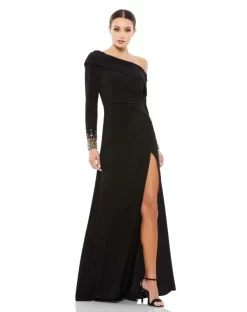 Cassandra Stone By Mac Duggal 12231A Asymmetric Neckline Dress -Fashion Gown 12231a bi 09