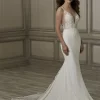 Adrianna Papell Luna Illusion Back Bridal Dress