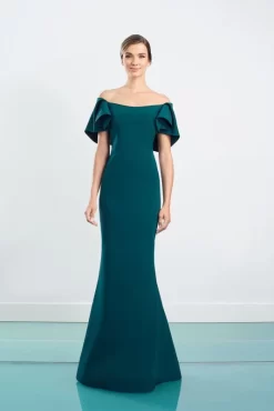 Alexander By Daymor 1464 Ruffle Sleeve Off The Shoulder Dress