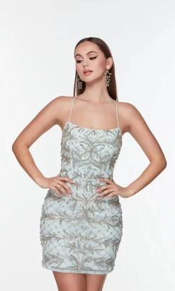 Alyce Paris 4507 Lace-Up Back Embellished Dress