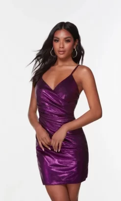 Alyce Paris 4532 Spaghetti Straps Metallic Dress -Fashion Gown alyce paris 4532 spaghetti straps metallic dress 04.1017