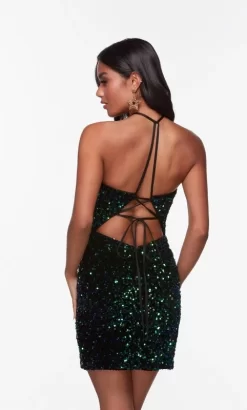 Alyce Paris 4604 Strappy Back Halter Neck Dress -Fashion Gown alyce paris 4604 strappy back halter neck dress 02.1017