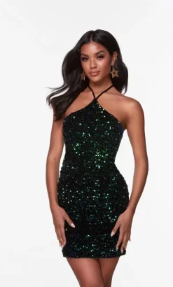 Alyce Paris 4604 Strappy Back Halter Neck Dress -Fashion Gown alyce paris 4604 strappy back halter neck dress 03.1017