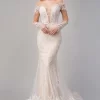 Andrea And Leo A1022 Plunging Neckline Wedding Dress