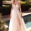 Andrea And Leo CB065W High Slit Corset Bodice Wedding Gown