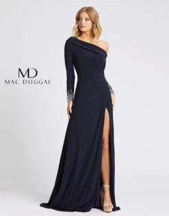 Cassandra Stone By Mac Duggal 12231A Asymmetric Neckline Dress