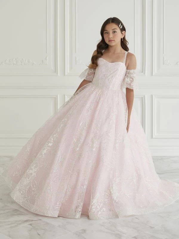 Tiffany Princess 13659 Sweetheart Neck Flutter Sleeve Mini Pageant Gown 1 Tiffany Princess 13659 Sweetheart Neck Flutter Sleeve Mini Pageant Gown