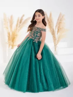 Tiffany Princess 13687 Embellished Top Off The Shoulder Mini Pageant Dress -Fashion Gown christina wu 13687 embellished top off the shoulder mini pageant dress 03.1021