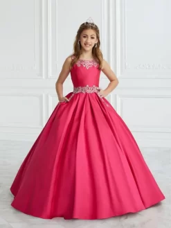 Tiffany Princess 13691 Front Pockets Beaded Neck Mini Pageant Gown