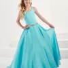 Tiffany Princess 13703 Beaded Waist Side Pockets Little Girl Pageant Dress