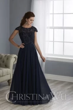 Christina Wu 17861 Cap Sleeve Evening Dress -Fashion Gown christina wu 17861 cap sleeve evening dress 04.318