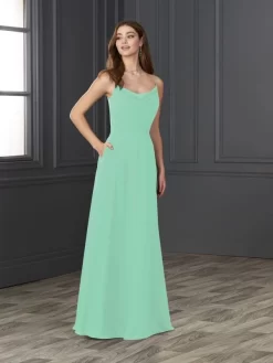 Christina Wu 22125 Cowl Neck Side Pockets Bridesmaid Dress