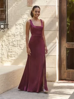 Christina Wu 22143 Square Neckline Sheer Side Bridesmaid Dress