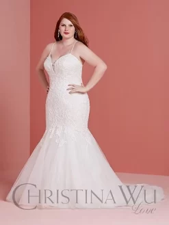 Christina Wu 29367 Cross Back Plus Size Bridal Dress