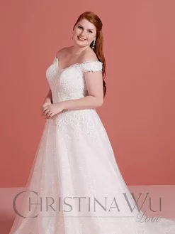 Christina Wu 29372 Off The Shoulder Plus Size Bridal Gown -Fashion Gown christina wu 29372 off the shoulder plus size bridal gown 03.808