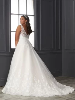 Christina Wu 29416 Pleated Waist V-Neck Plus Size Bridal Dress -Fashion Gown christina wu 29416 pleated waist v neck plus size bridal dress 03.1020