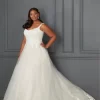 Christina Wu 29420 Scoop Neck Lace Bodice Plus Size Bridal Gown