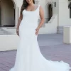 Christina Wu 29429 Square Neck Button Back Plus Size Wedding Gown