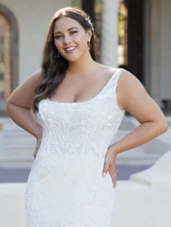 Christina Wu 29429 Square Neck Button Back Plus Size Wedding Gown -Fashion Gown christina wu 29429 square neck button back plus size wedding gown 02.1067