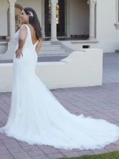 Christina Wu 29429 Square Neck Button Back Plus Size Wedding Gown -Fashion Gown christina wu 29429 square neck button back plus size wedding gown 03.1067