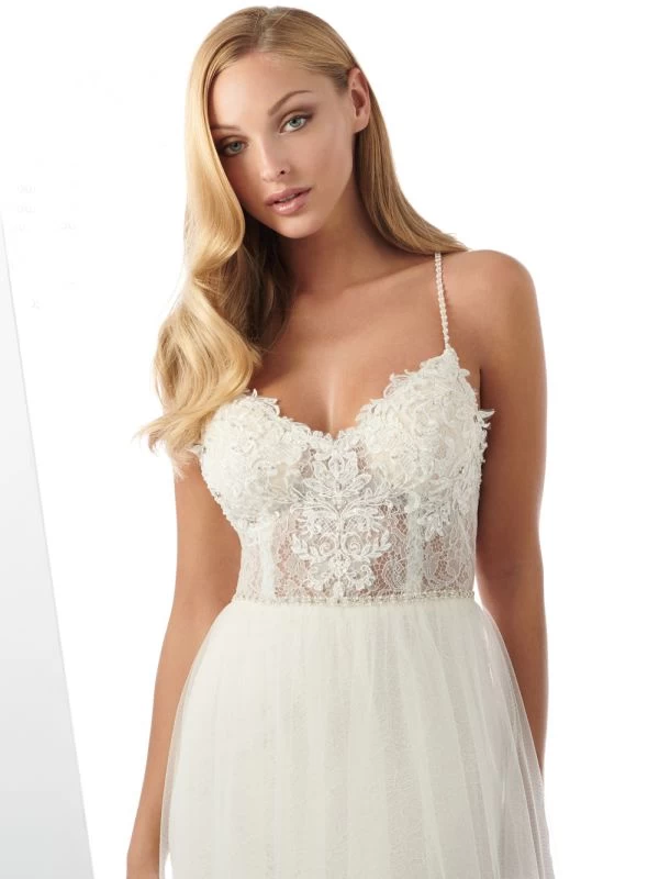 Enchanting By Mon Cheri 119118 Cross Back Destination Bridal Dress 2 Enchanting By Mon Cheri 119118 Cross Back Destination Bridal Dress - Image 2