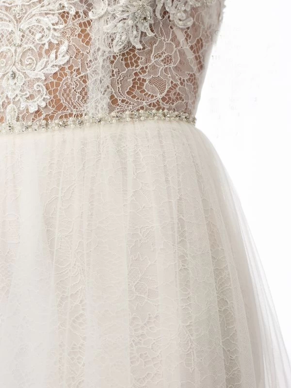 Enchanting By Mon Cheri 119118 Cross Back Destination Bridal Dress 4 Enchanting By Mon Cheri 119118 Cross Back Destination Bridal Dress - Image 4