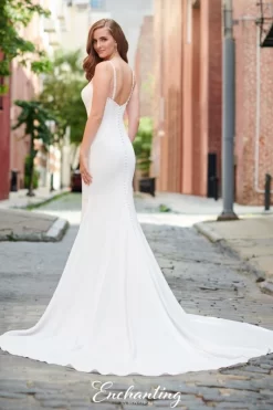 Enchanting By Mon Cheri 120163 Two Strap Wedding Dress -Fashion Gown enchanting by mon cheri 120163 two strap wedding dress 03.760