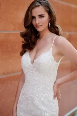 Enchanting By Mon Cheri 120166 Spaghetti Strap Wedding Gown -Fashion Gown enchanting by mon cheri 120166 spaghetti strap wedding gown 03.760