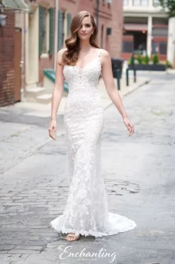 Enchanting By Mon Cheri 120174W Open Back Wedding Dress