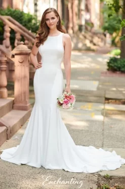 Enchanting By Mon Cheri 120176 Illusion Back Wedding Gown