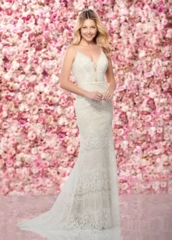 Enchanting By Mon Cheri 219133 V-Neck Bridal Dress