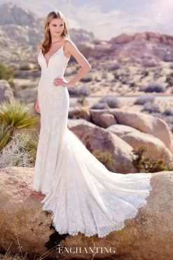 Enchanting By Mon Cheri 220106 Illusion Back Wedding Gown