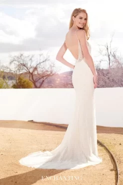 Enchanting By Mon Cheri 220118 Backless Beaded Wedding Gown -Fashion Gown enchanting by mon cheri 220118 backless beaded wedding gown 04.815