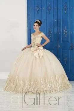 House Of Wu 24043 Notched Top Quinceanera Dress