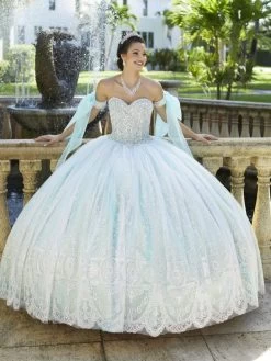 House Of Wu 26011 Bow Bands Sweetheart Neck Quince Dress
