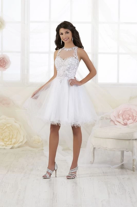 House Of Wu Damas 52428 Illusion Neckline Cocktail Dress