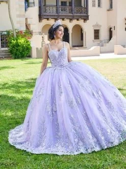 House Of Wu 26074 Removable Cape Lace Quinceanera Gown