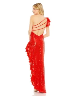 Ieena For Mac Duggal 10900 Strappy Back Asymmetrical Dress -Fashion Gown ieena for mac duggal 10900 strappy back asymmetrical dress 03.1037