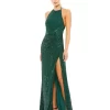 Ieena For Mac Duggal 26622 Tie Halter Sequin Dress