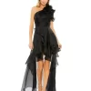 Ieena For Mac Duggal 49527 One Shoulder High Low Dress