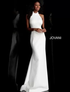 Jovani 67661 High Halter Neck Long Party Dress