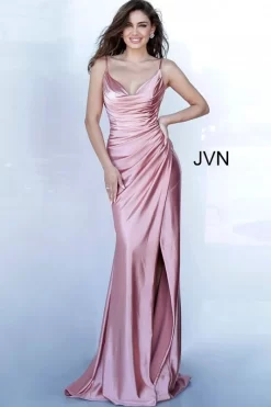 Jovani JVN03104 Spaghetti Strap Ruched Dress