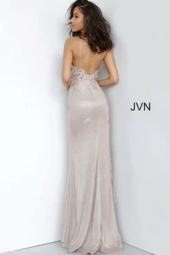 Jovani JVN2205 Embroidered Glitter Dress -Fashion Gown jovani jvn2205 dress 04.717