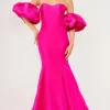 Jovani JVN22830 Puff Sleeves Strapless Dress