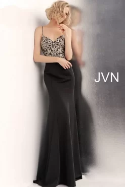 Jovani JVN66059 Waterfall Back Long Party Dress
