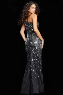 Jovani 06561 Black/Silver Prom Dress -Fashion Gown jovpm s24 06561 03