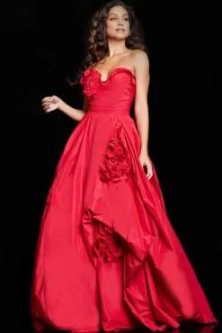 Jovani 37266 Dark Red Prom Dress