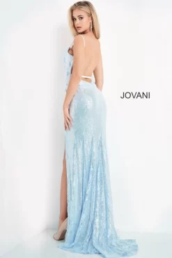 Jovani 1012 High Slit Sequin Dress -Fashion Gown jovpm s20 1012 bi 12 1