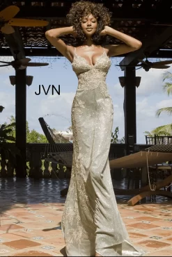 Jovani JVN2205 Embroidered Glitter Dress -Fashion Gown jovpm s20 jvn2205 bi 04